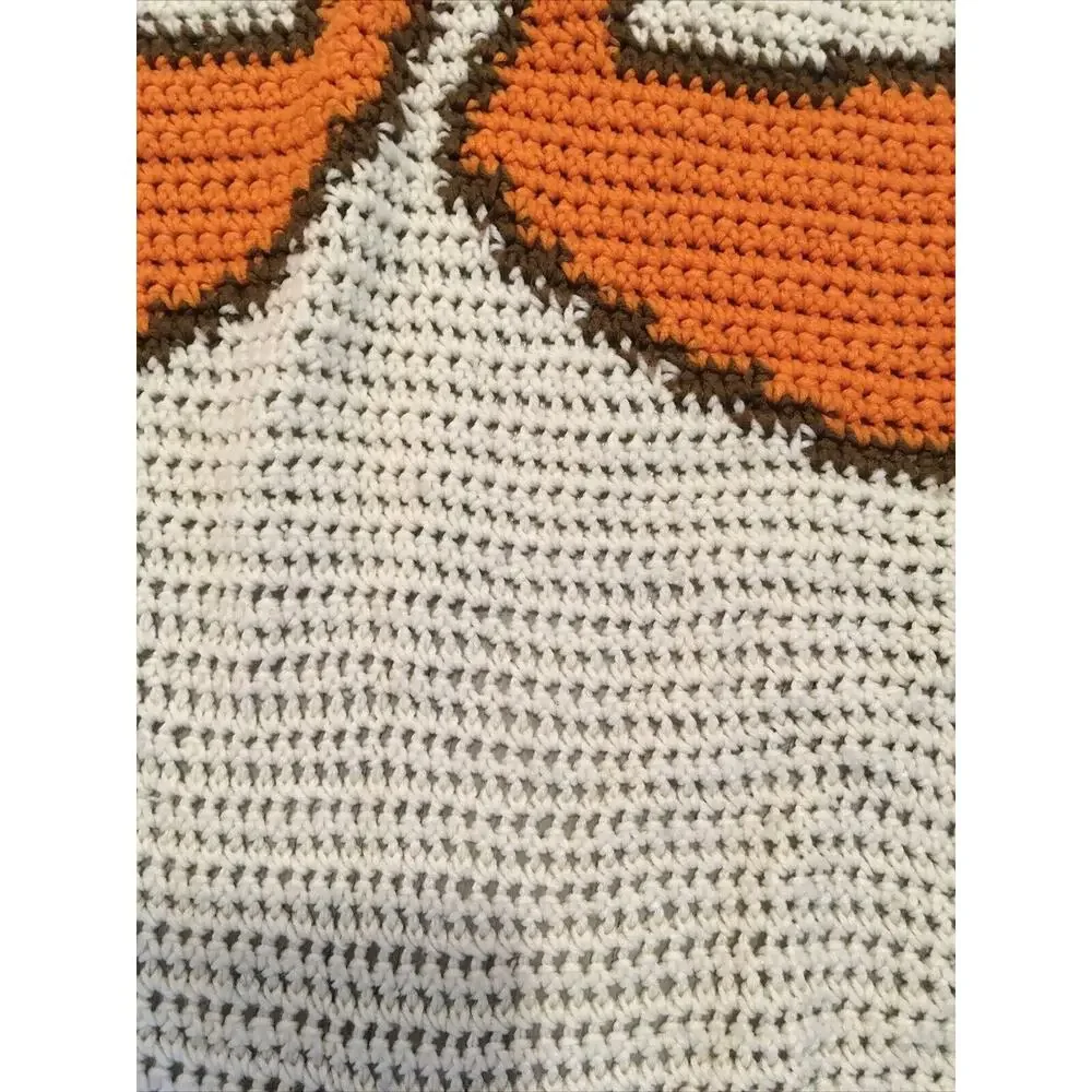 Tweety Bird Vtg Handmade Knit Crochet Baby‎ Blanket Throw Nursery 40